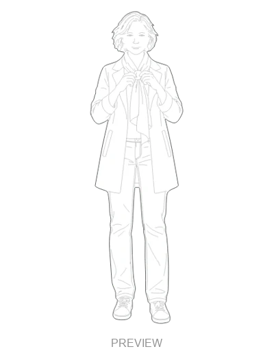 Preview: Adjusting a scarf