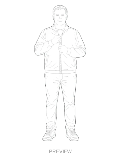 Preview: Zipping up a jacket