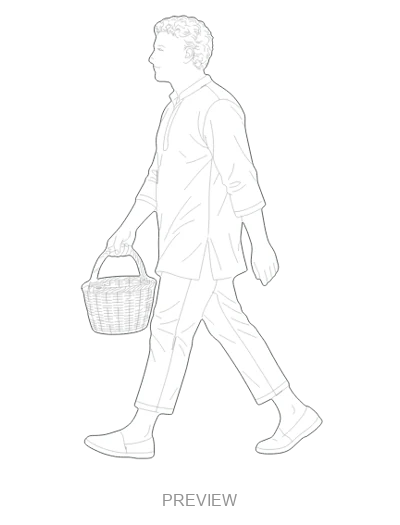 Preview: Walking with a basket