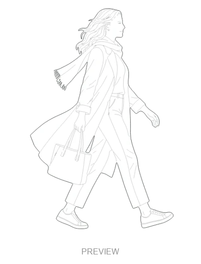 Preview: Walking in a long coat