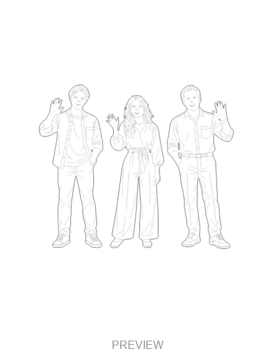Preview: Three neighbours greeting