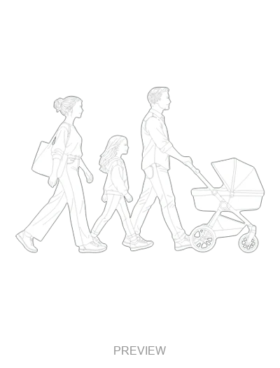 Preview: Family with a pushchair
