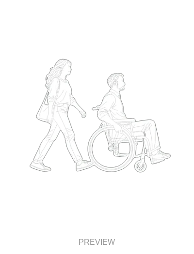 Preview: Accompanying a wheelchair user