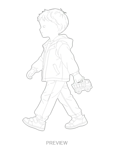 Preview: Walking with a toy