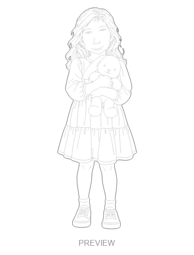 Preview: Hugging a soft toy