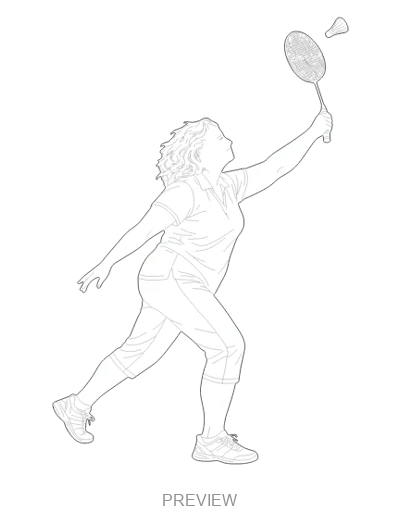 Preview: Badminton overhead shot