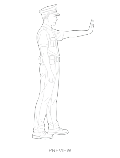 Preview: Police officer directing traffic