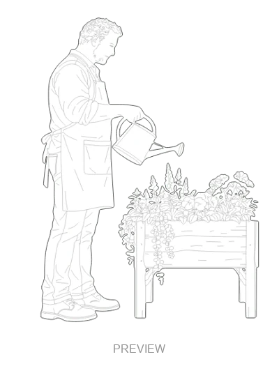 Preview: Florist watering plants