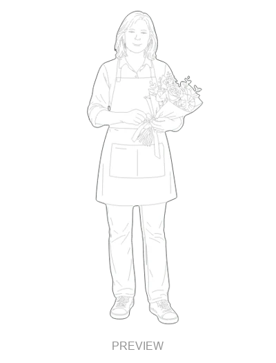Preview: Florist preparing a bouquet