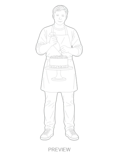 Preview: Pastry chef decorating