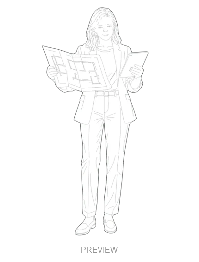 Preview: Architect carrying plans