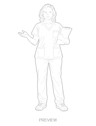Preview: Healthcare worker with a folder