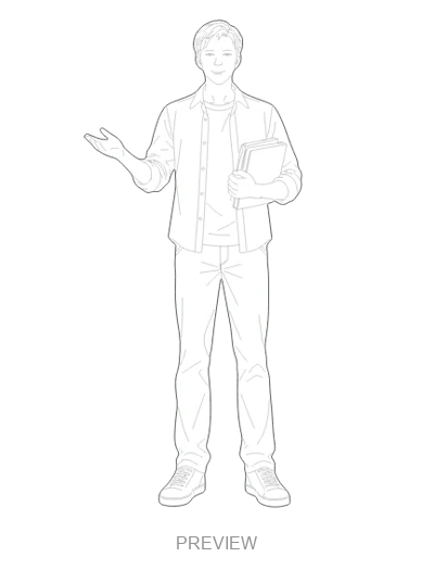 Preview: Teacher carrying books
