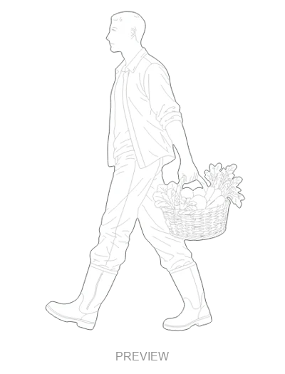 Preview: Farmer holding a basket
