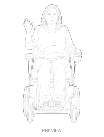 Preview: Power wheelchair front view