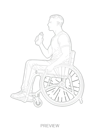 Preview: Sports wheelchair at rest