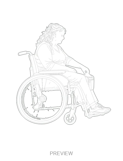 Preview: Wheelchair with a backpack