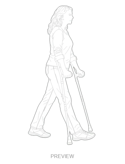 Preview: Walking with crutches