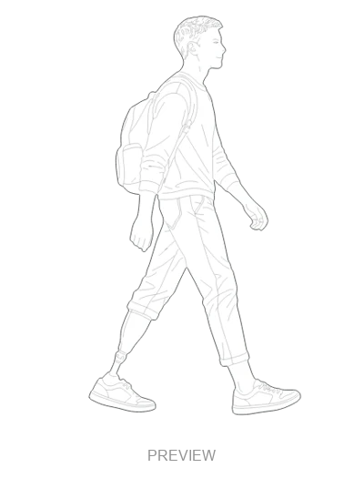 Preview: Person with a prosthetic leg