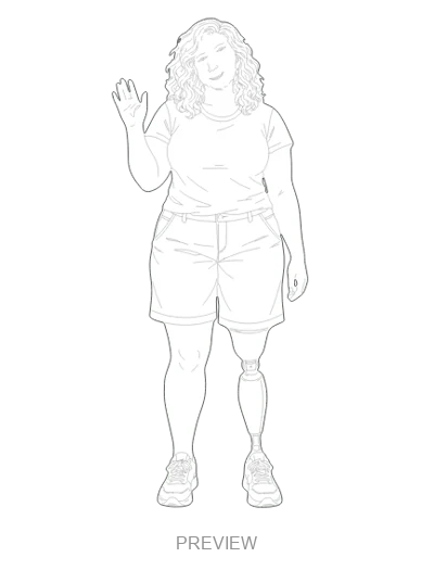 Preview: Waving with a prosthetic leg